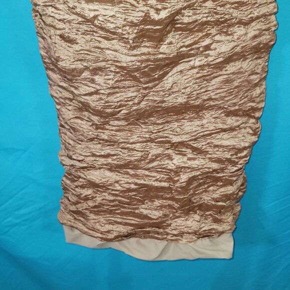 Nicole Miller Collection Metallic Ruched Cocktail Dress Size 12 - Picture 4 of 10